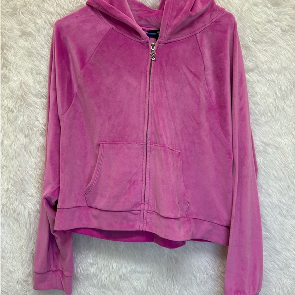 Victoria's Secret On Point Pink Soft Velour Velvet Zip-Up Hoodie | Size Large 💗✨ - Picture 16 of 17